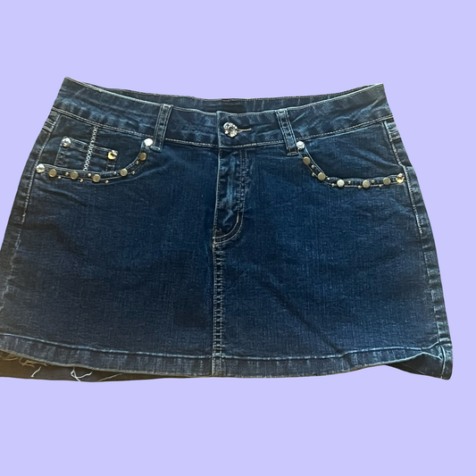 Hera vintage early 2000s y2k coyote ugly studded mini skirt