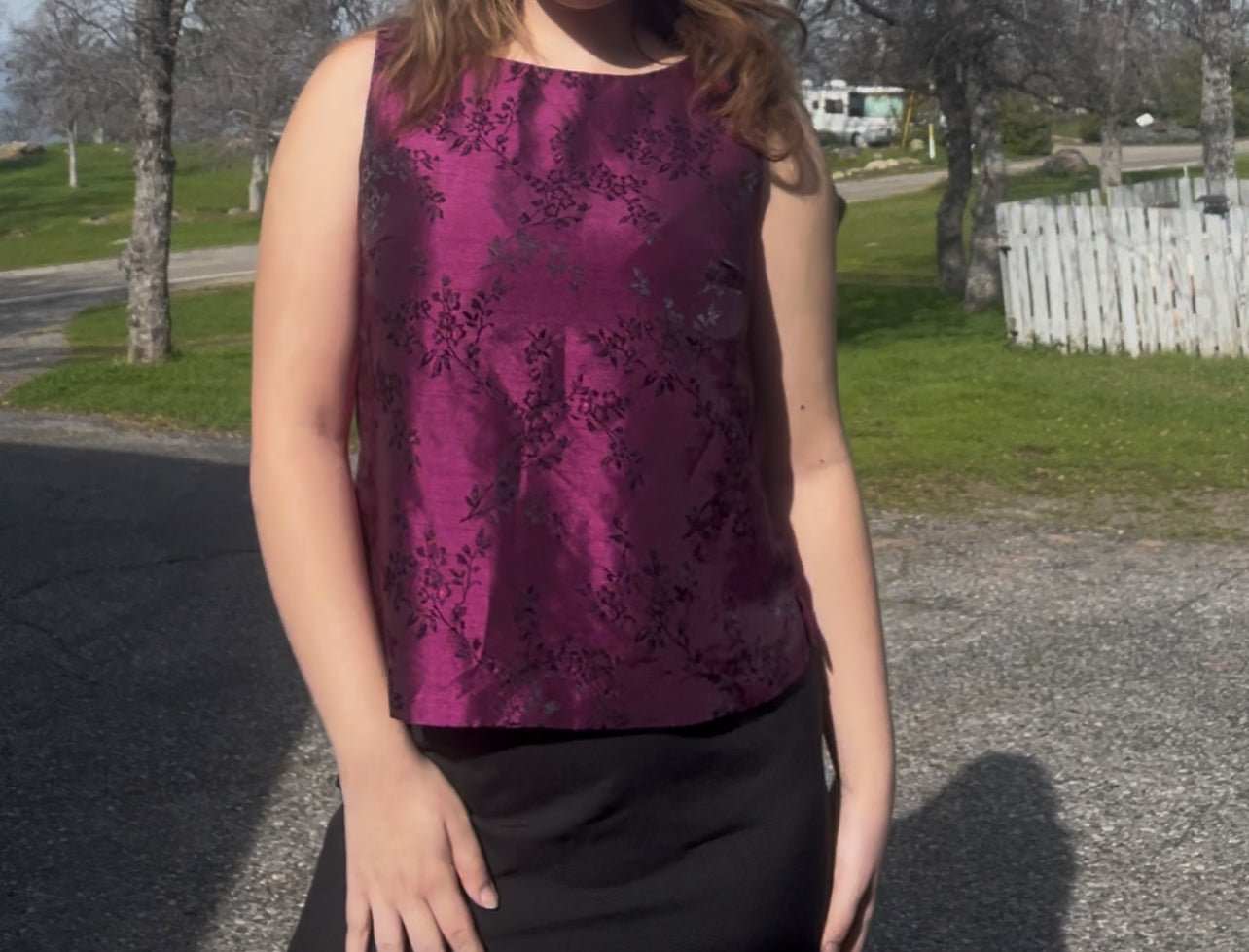 Dressbarn vintage early 2000s gothic whimsygoth grunge witchy purple top size small