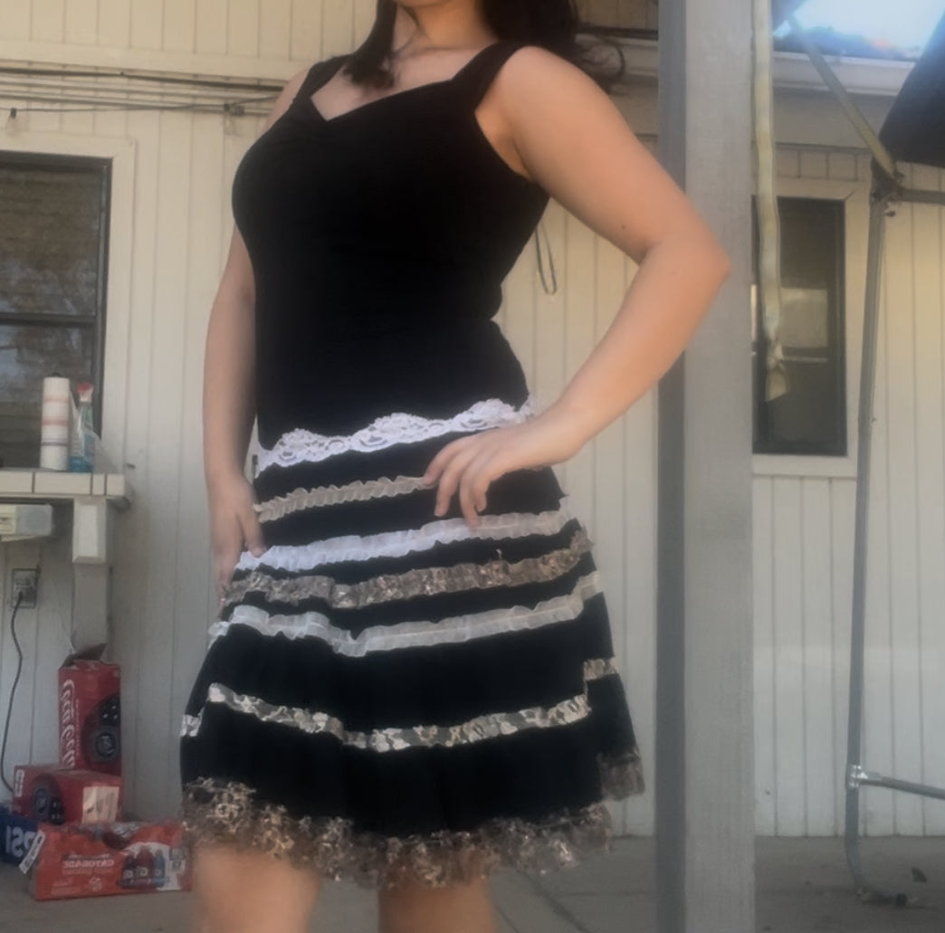 Cache vintage early 2000s y2k black mini dress size medium