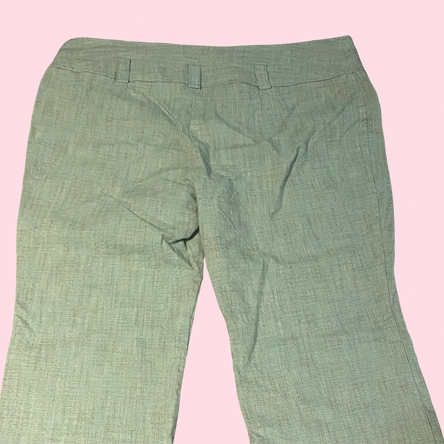 Light green y2k early 2000s tweed pants size 16