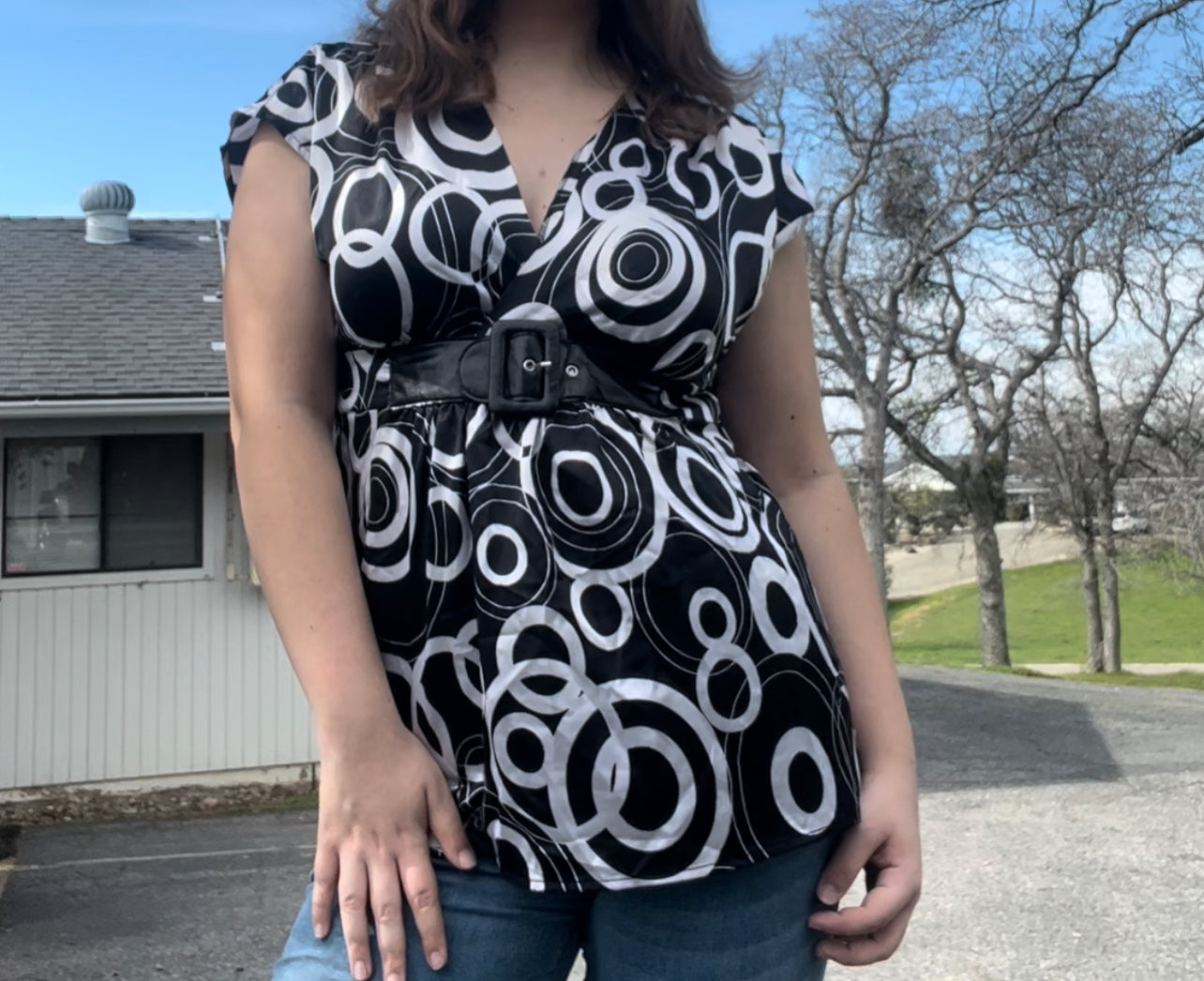 Anxiety vintage early 2000s y2k blouse size large