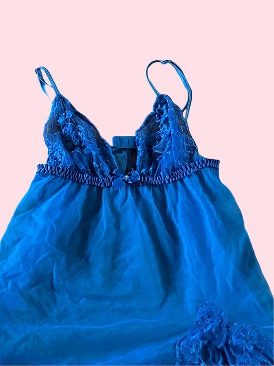 Fredricks of Hollywood vintage 90s blue lingerie size medium