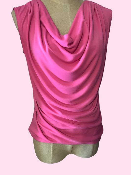 Jones New York hot pink party top size XS