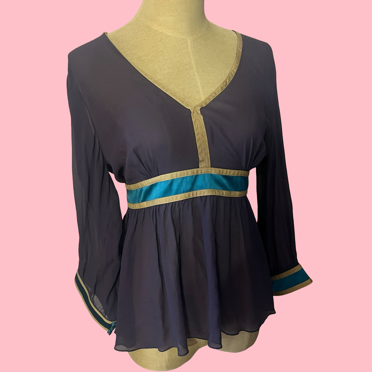 Tufi duek sheer blouse top NWT size EU 44 US large