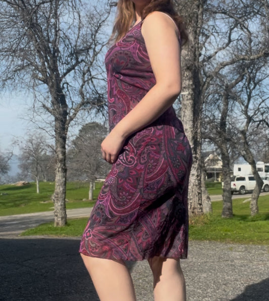 Weston wear petites vintage early 2000s fairycore girly paisley dress size large