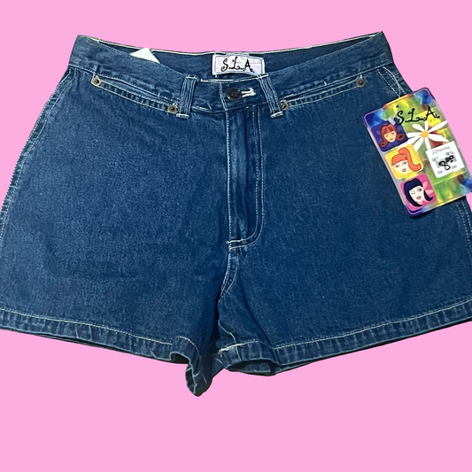 NWT SLA vintage y2k early 2000s dark wash jean shorts size 7/8
