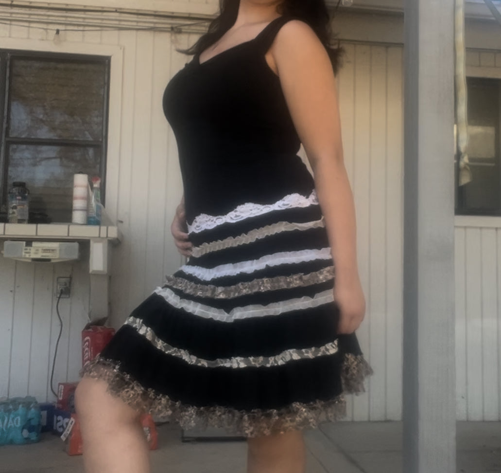 Cache vintage early 2000s y2k black mini dress size medium