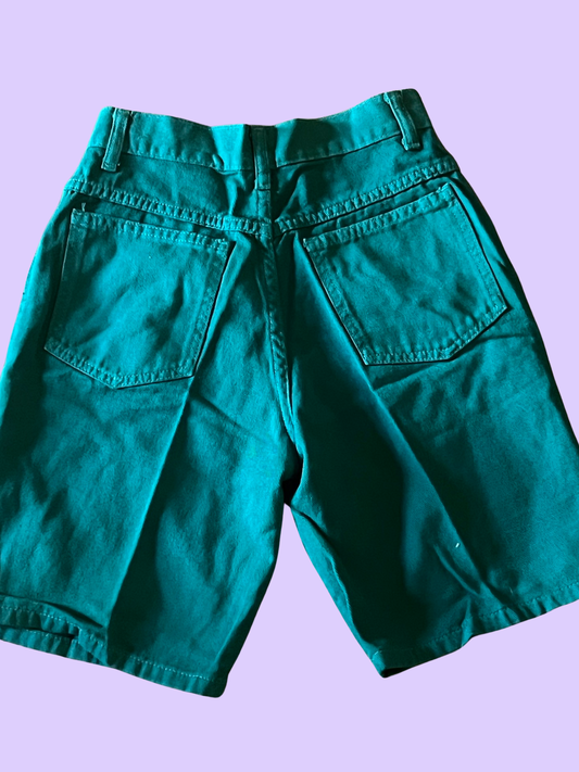 Sostanza green vintage 80s style shorts size 3