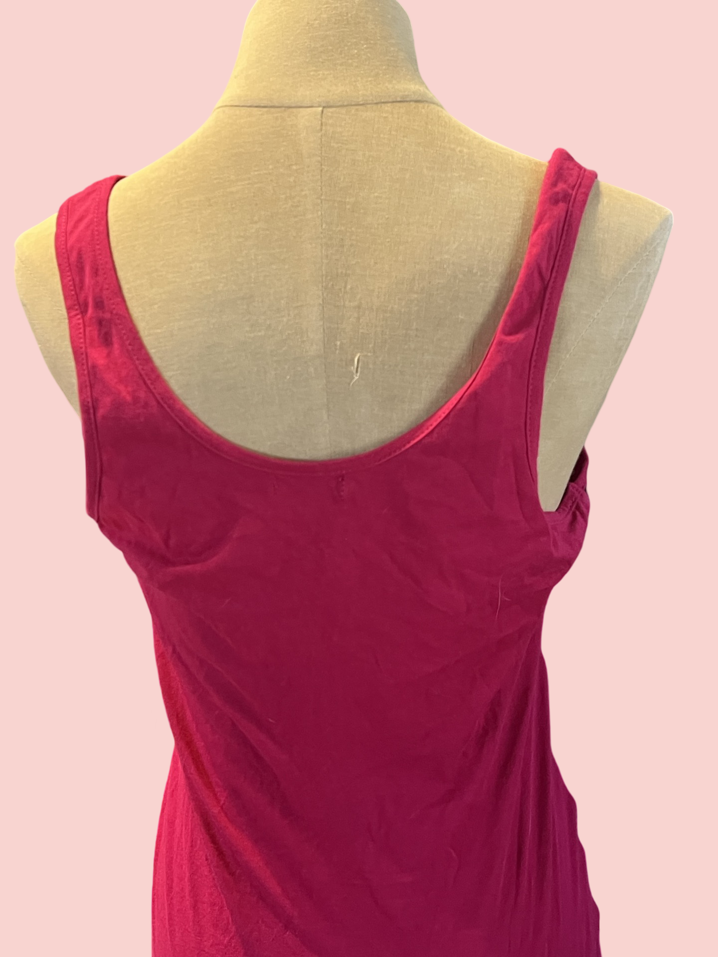 G by guess y2k early 2000s love me hot pink tank top size large