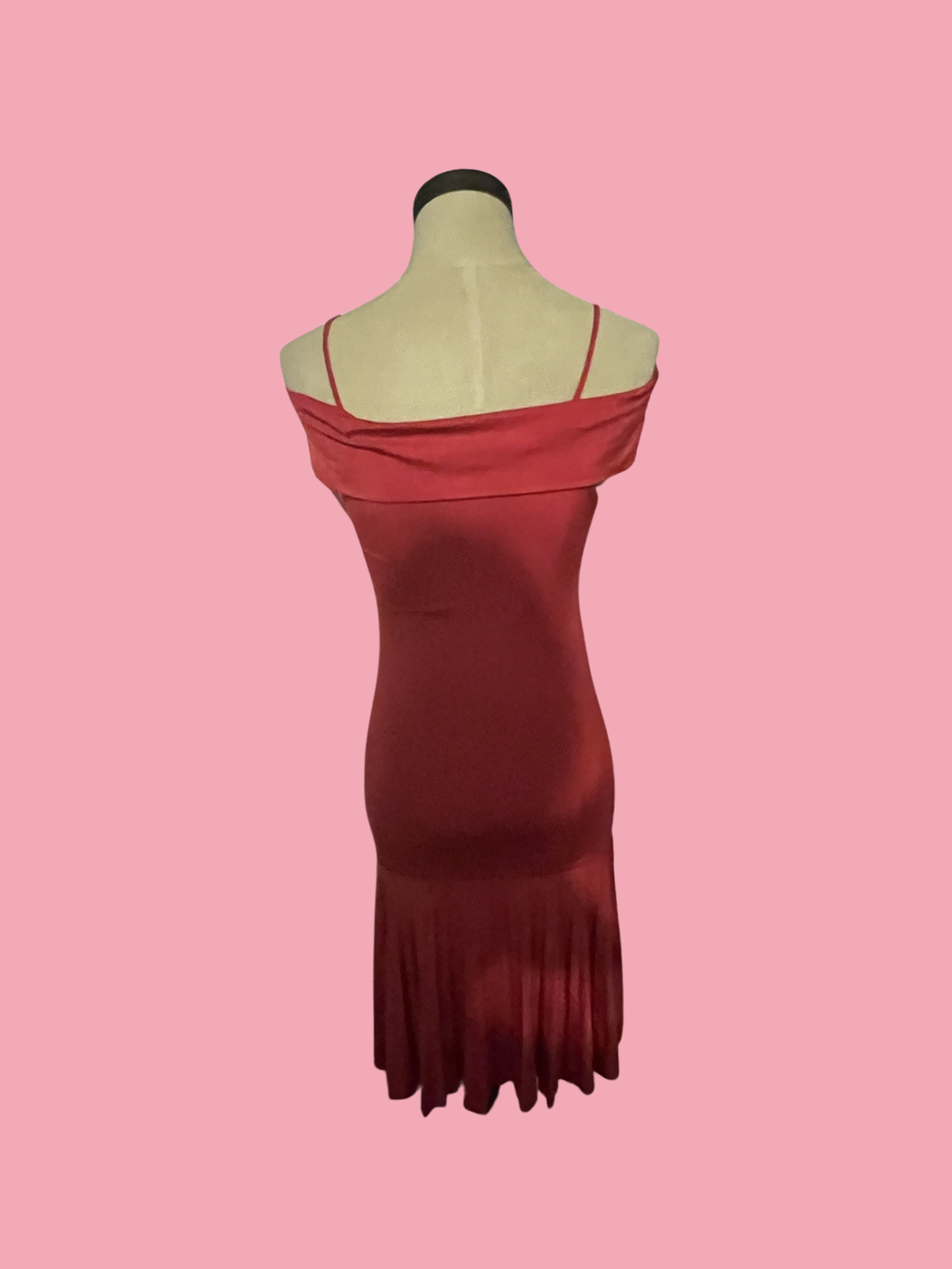 Vintage eydeep red early 2000s y2k dress