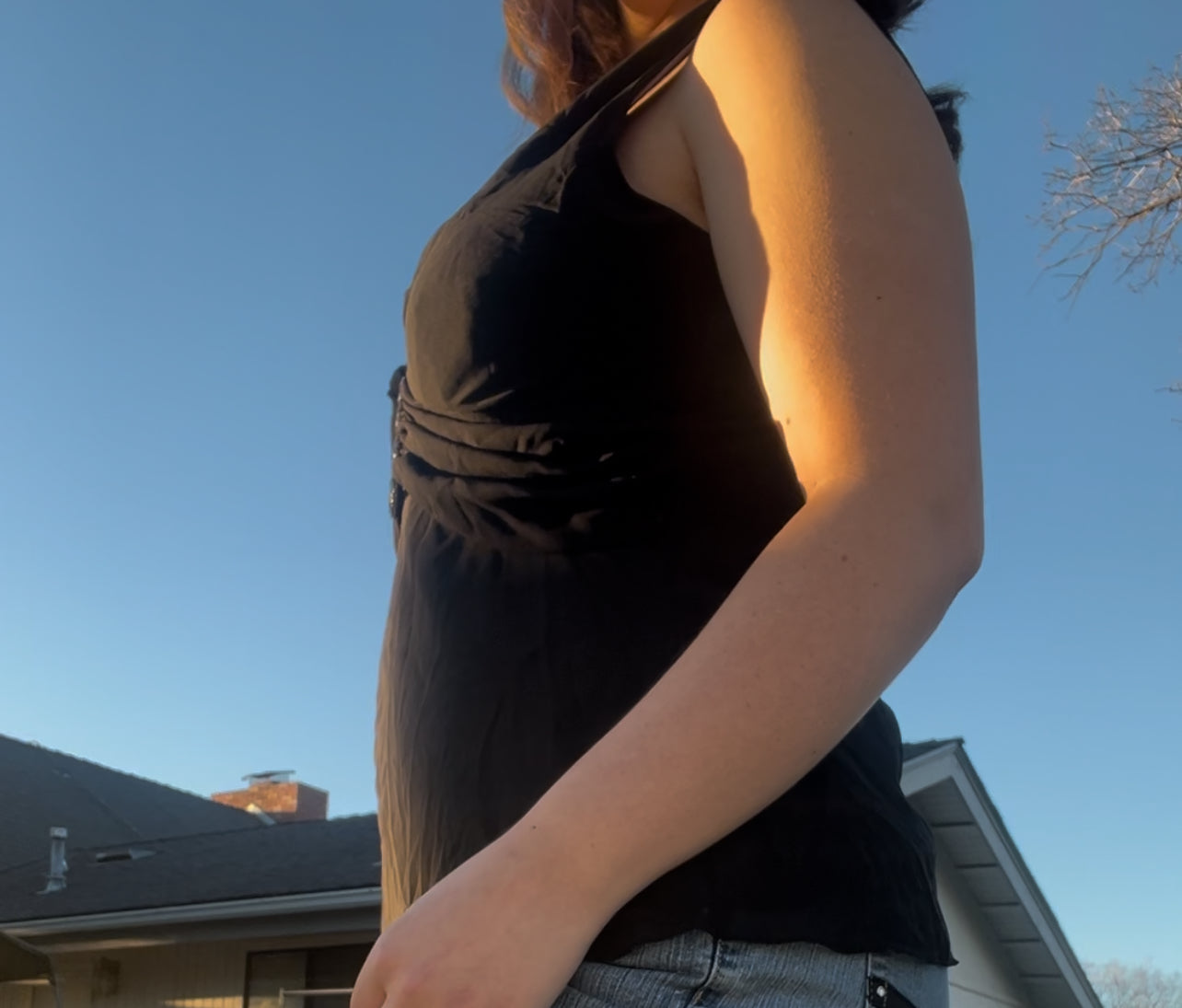 Bisou Bisou black blouse size 14