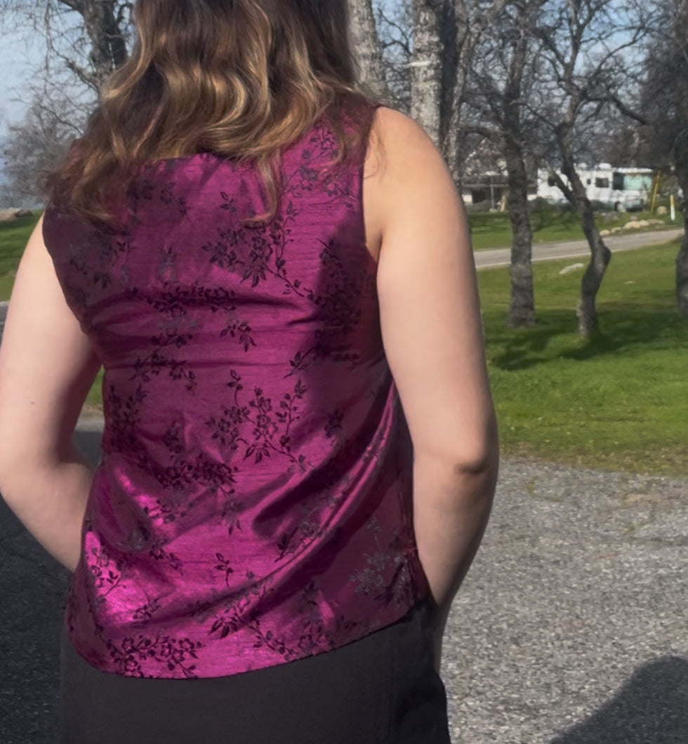 Dressbarn vintage early 2000s gothic whimsygoth grunge witchy purple top size small