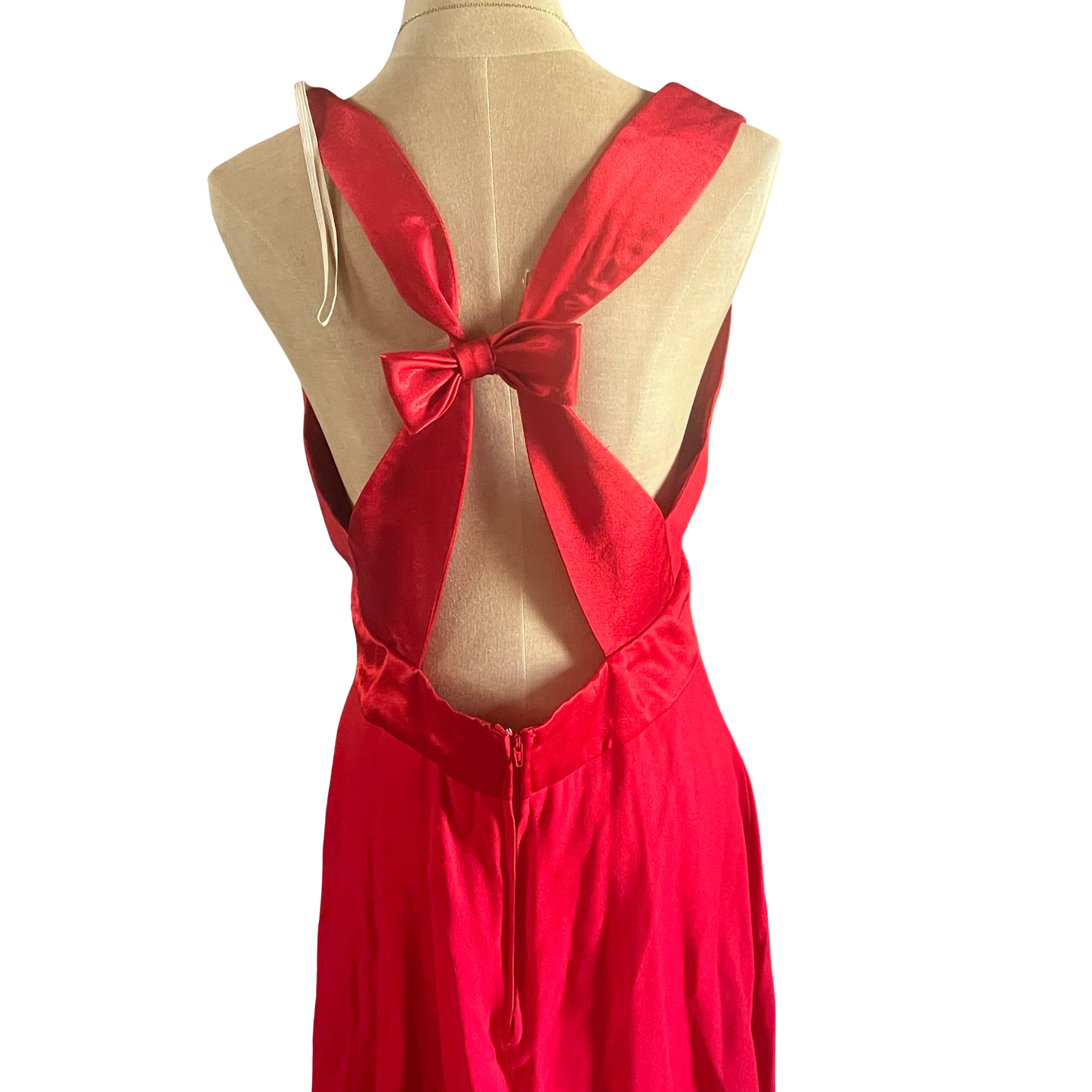 Vintage De Laru 90s red Marilyn Monroe style dress with a red bow size 13/14