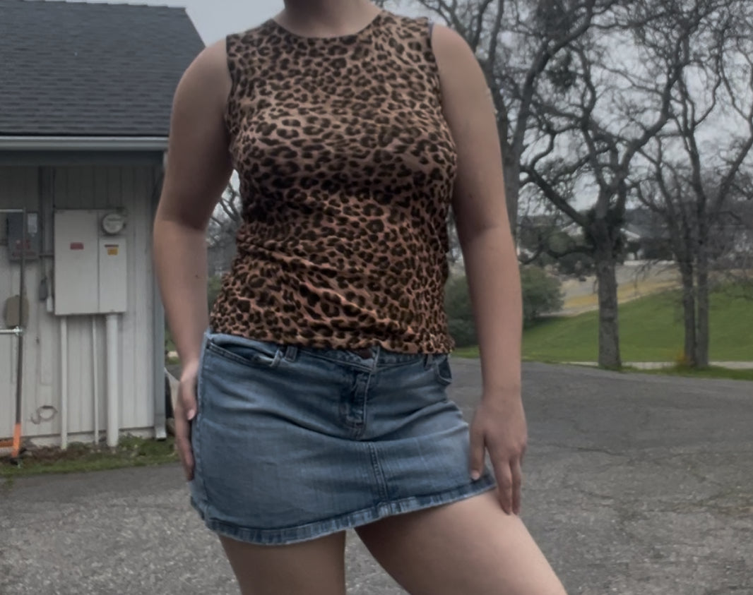 Joseph A vintage cheetah print top size medium