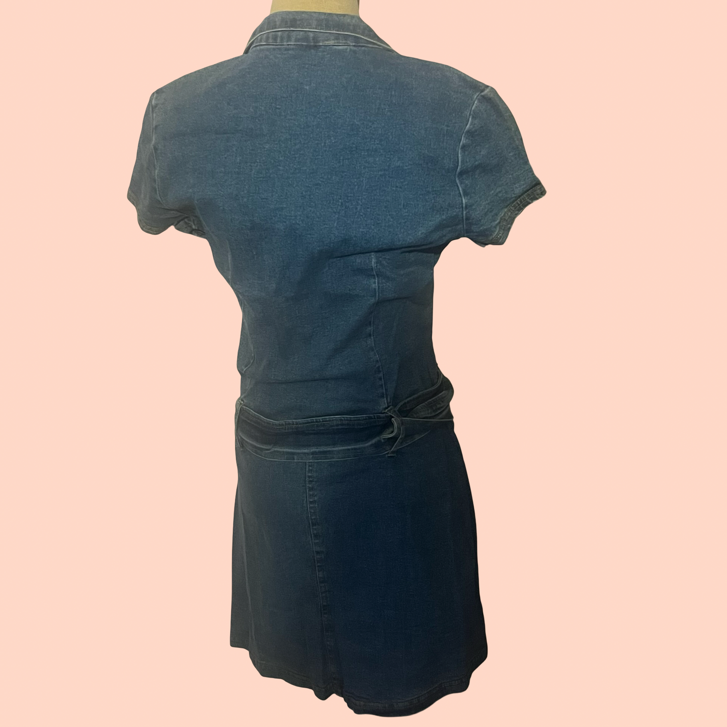 NWT blue asphalt vintage early 2000s y2k jean denim mini dress size small