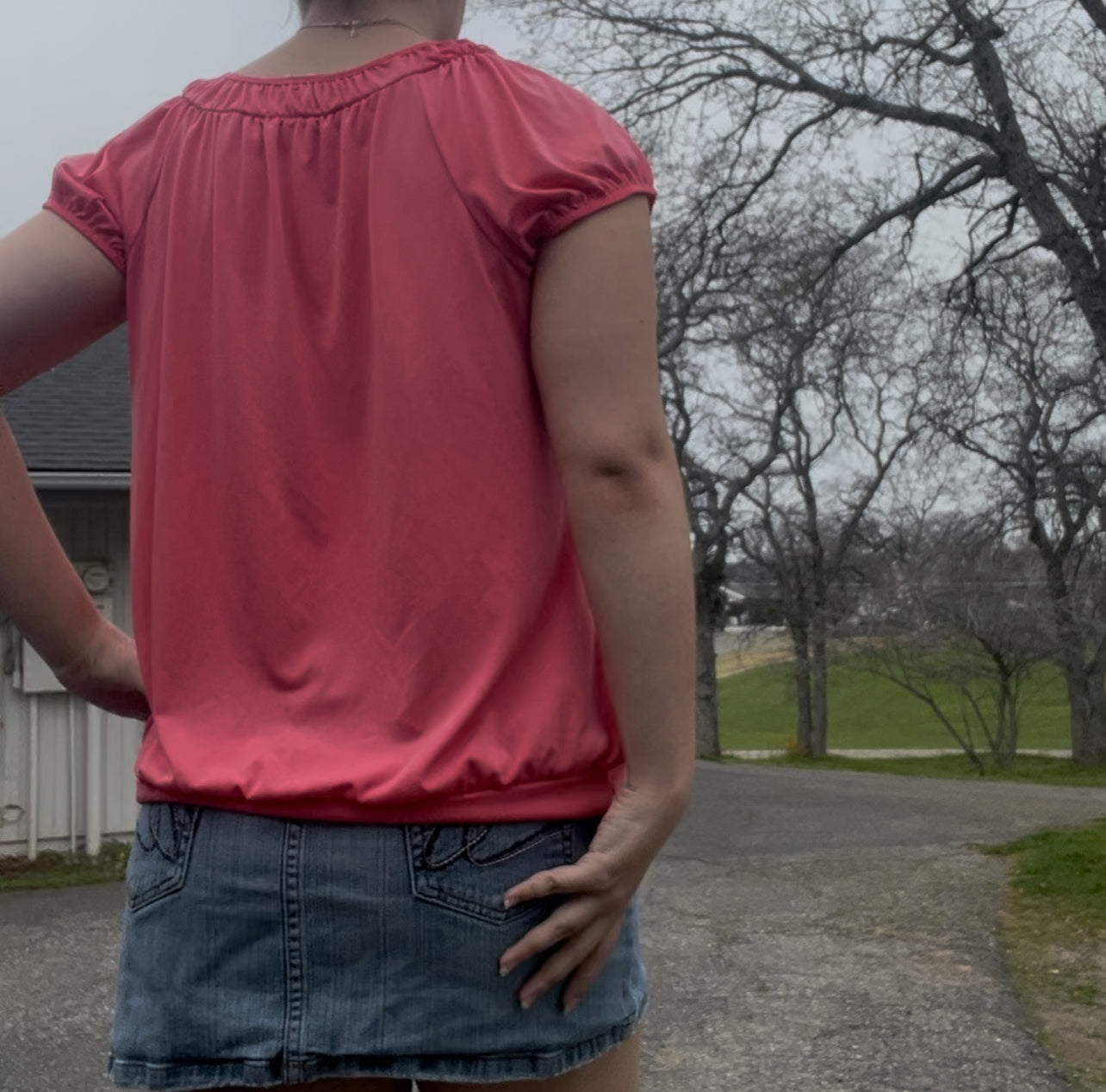 Perception women vintage early 2000s babydoll coquette girly pink bow top size 2X