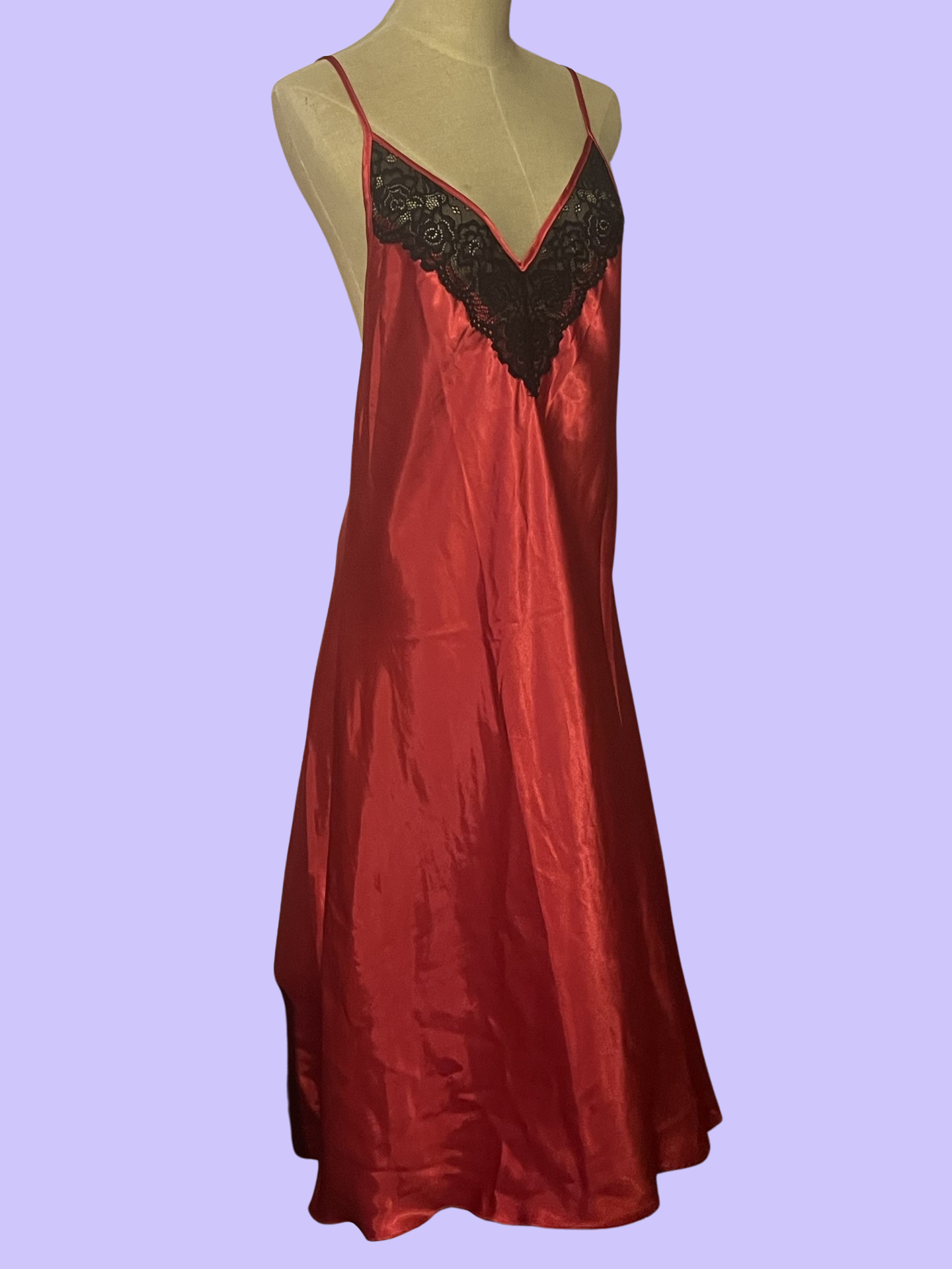 NWT Linea Donatella red maxi slip dress size large