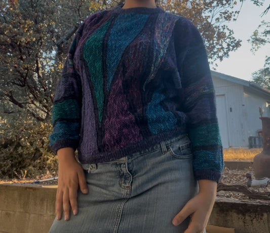 Carducci vintage 80s style retro fall sweater size small