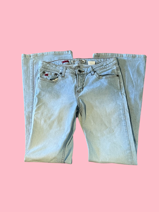 Paris blue y2k low waisted flare jeans size 5