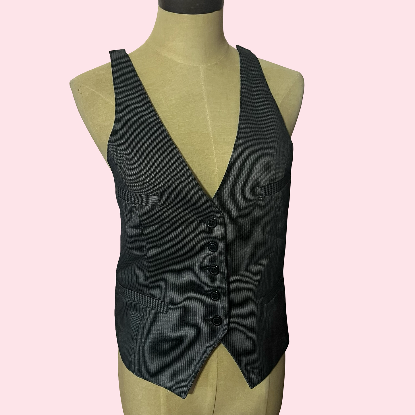 Women’s early 2000s twenty one pinstripe vest size small