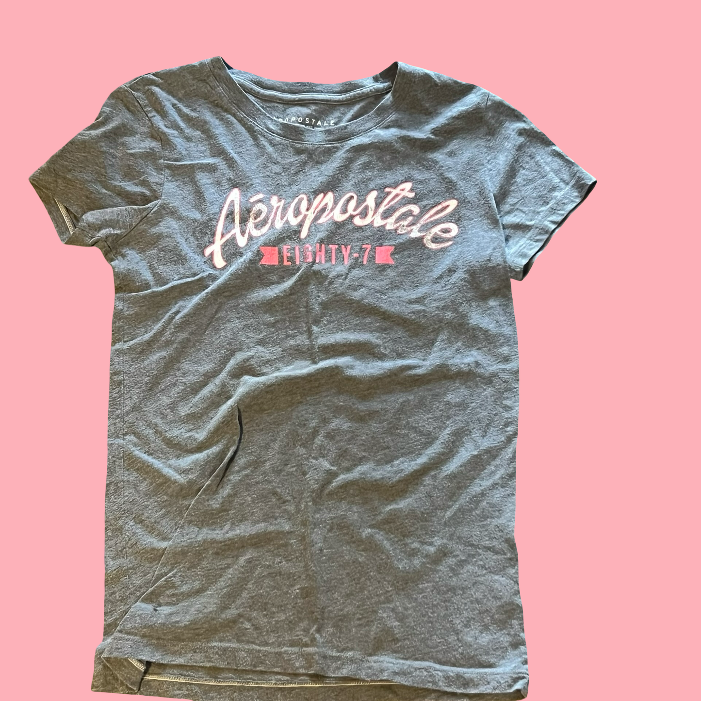 Aeropostale preppy grey baby tee 2016 top size medium