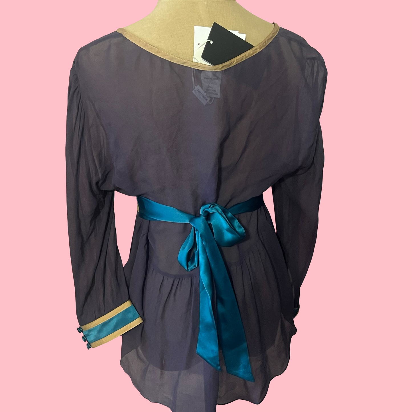 Tufi duek sheer blouse top NWT size EU 44 US large