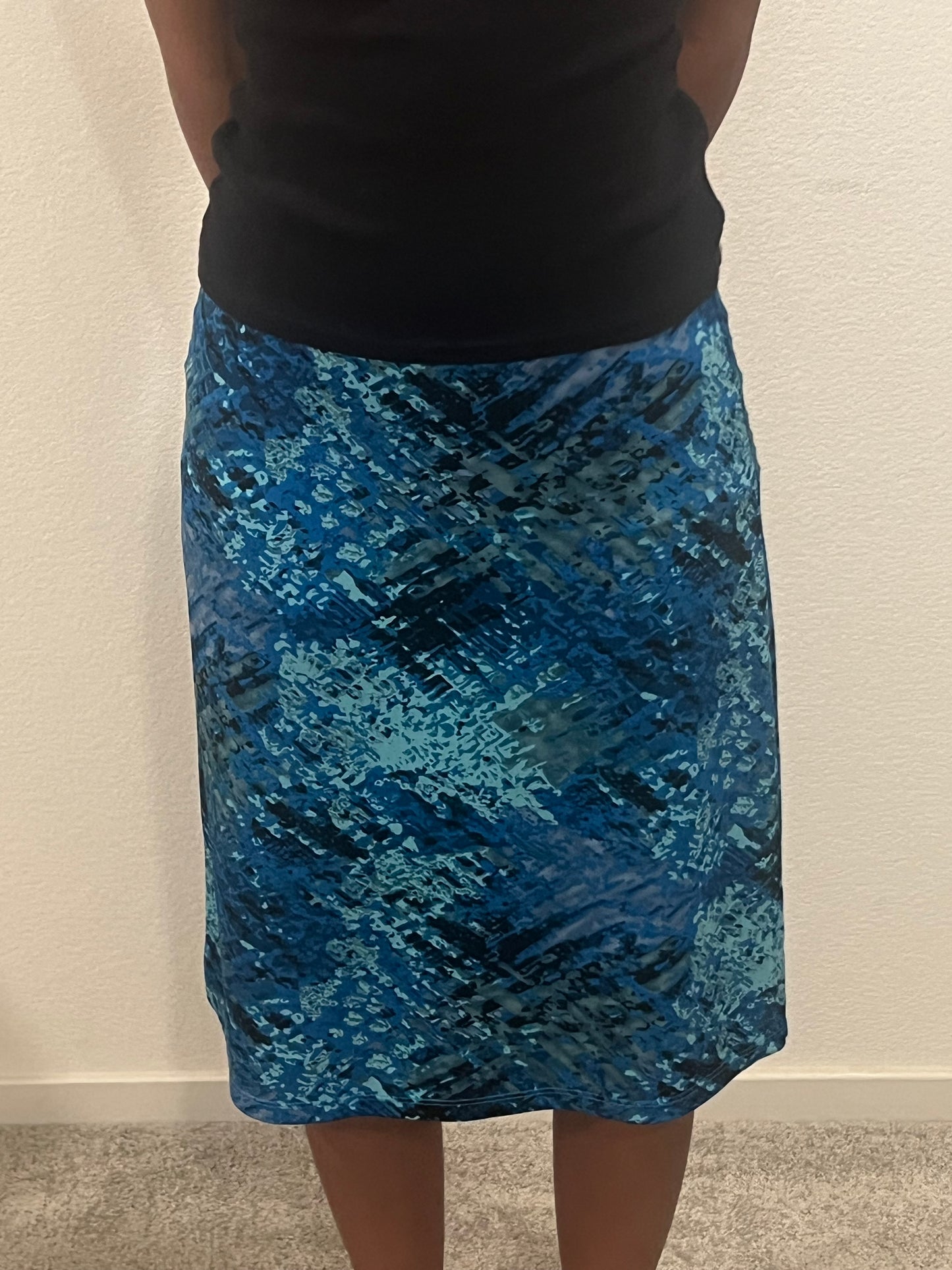 Paris blues blue midi skirt size medium