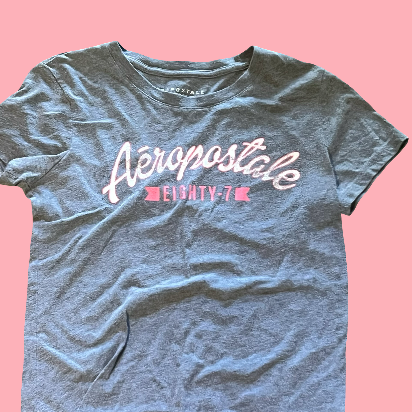 Aeropostale preppy grey baby tee 2016 top size medium