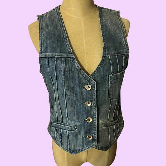 NWT express early 2000s western boho vest size small