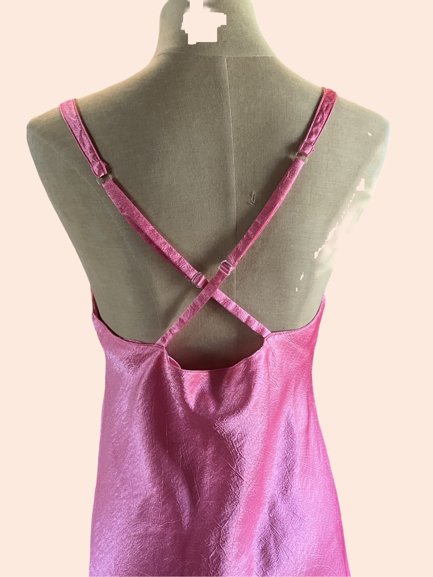 Victoria secret gold label vintage pink slip dress