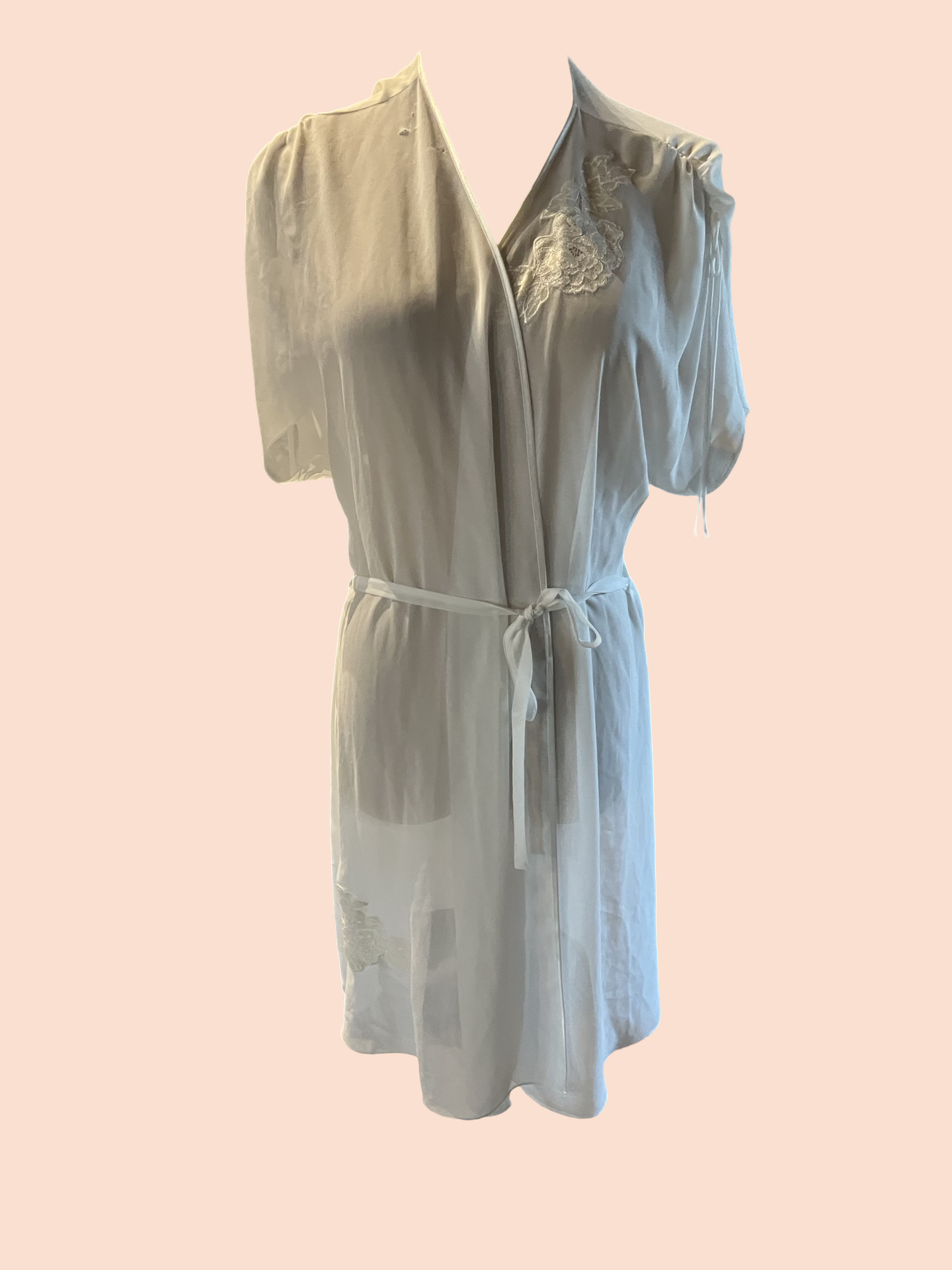 Oscar de la renta pink label white robe size medium