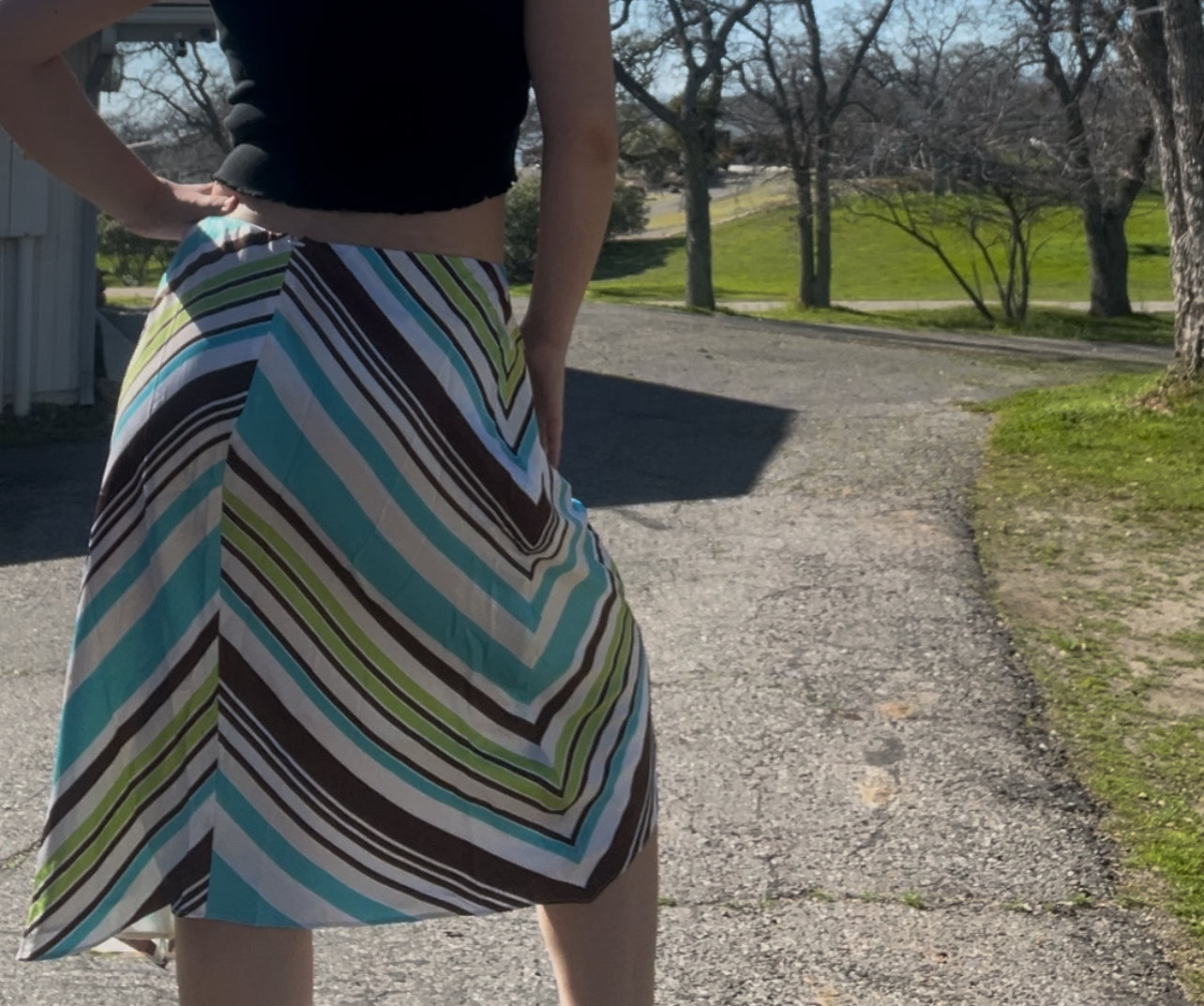 Apostrophe vintage early 2000s y2k coconut girl girly festival boho midi skirt size 14