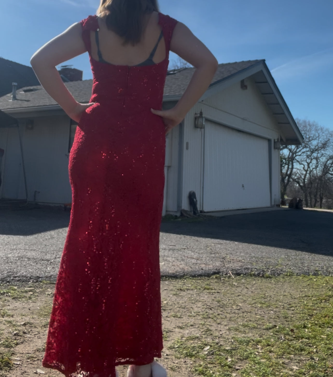 La scala USA red dress size large