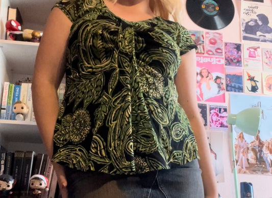 Axcess green fairycore whimsigoth top size medium