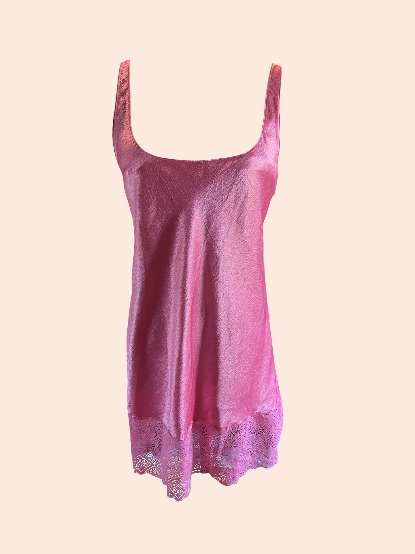 Victoria secret gold label vintage pink slip dress