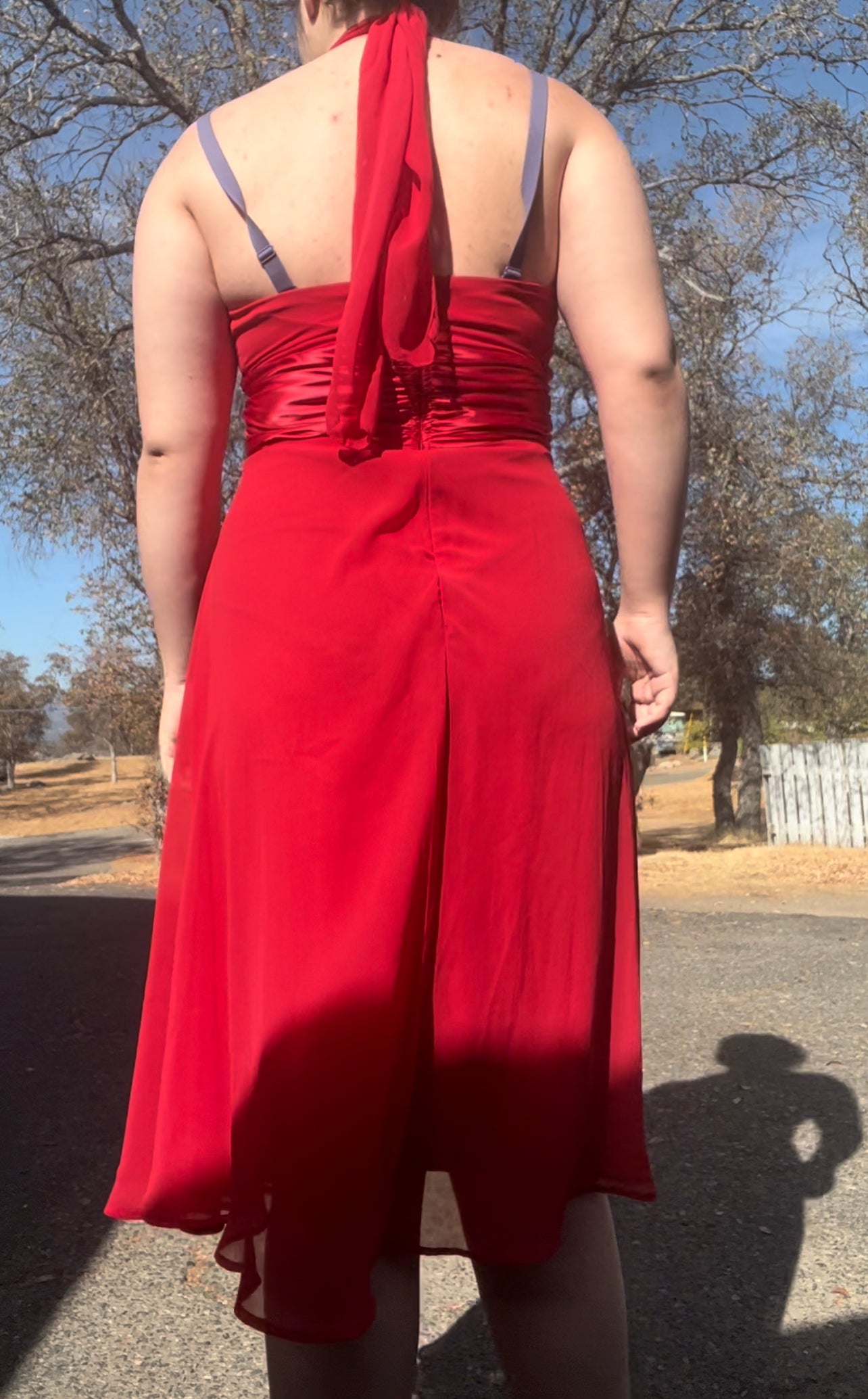 Connected romantic early 2000s vintage red dress size 12