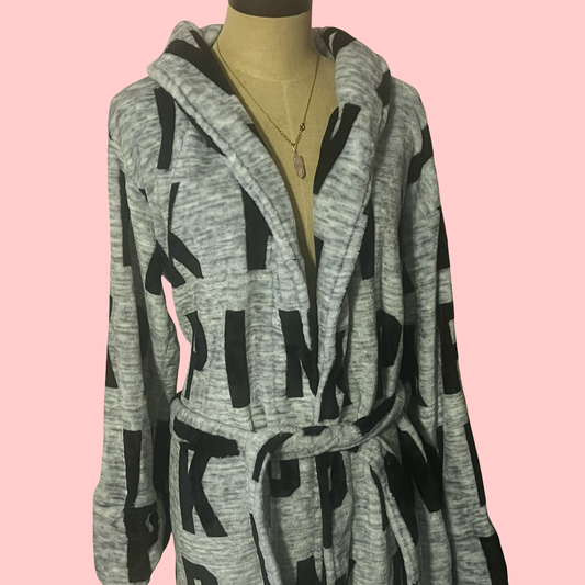 Victoria secret pink grey 2018 robe one size