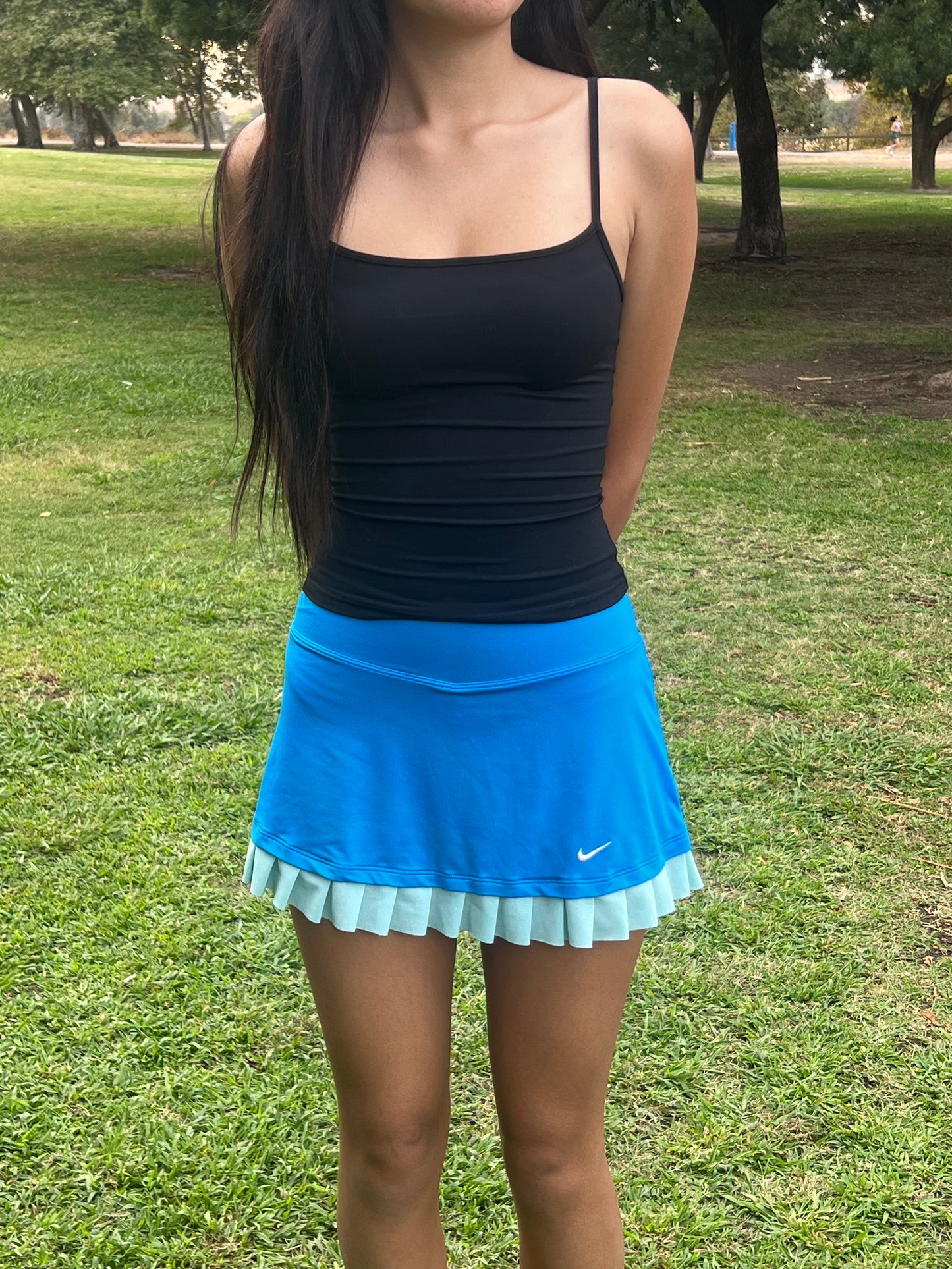 Nike athletic blue mini skirt size XS