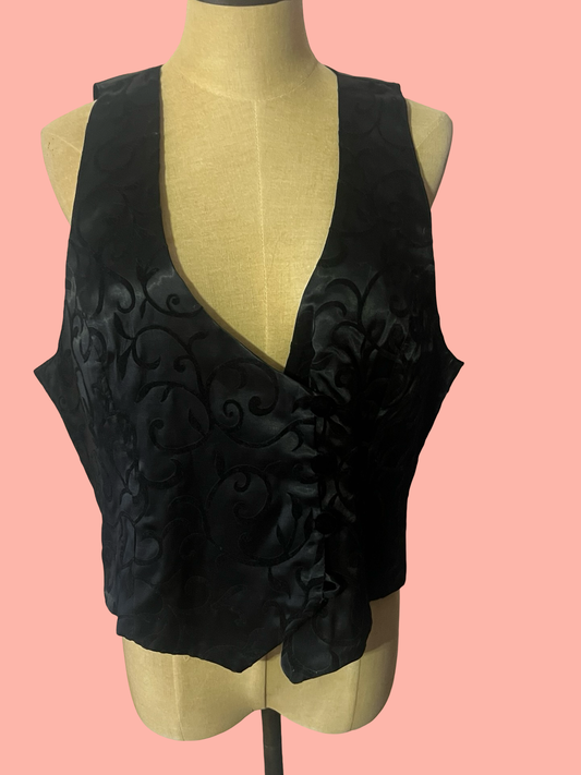 Vintage Norton Mcnaughton black vest size 6