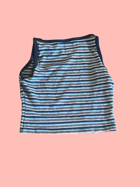 Hi sun USA striped y2k early 2000s crop top