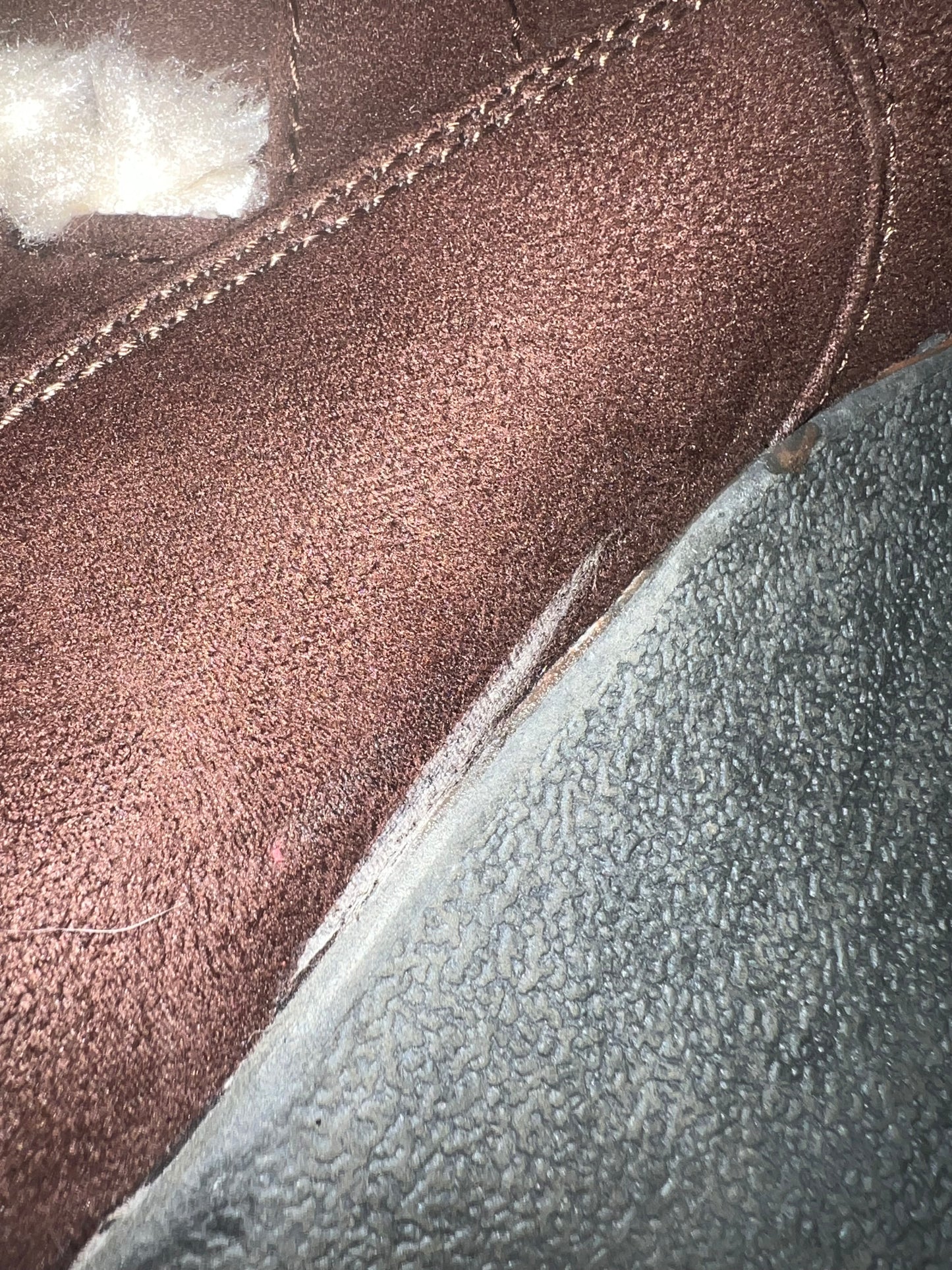 American eagle early 2000s y2k faux fur trim brown wedge heeled boots size 9.5