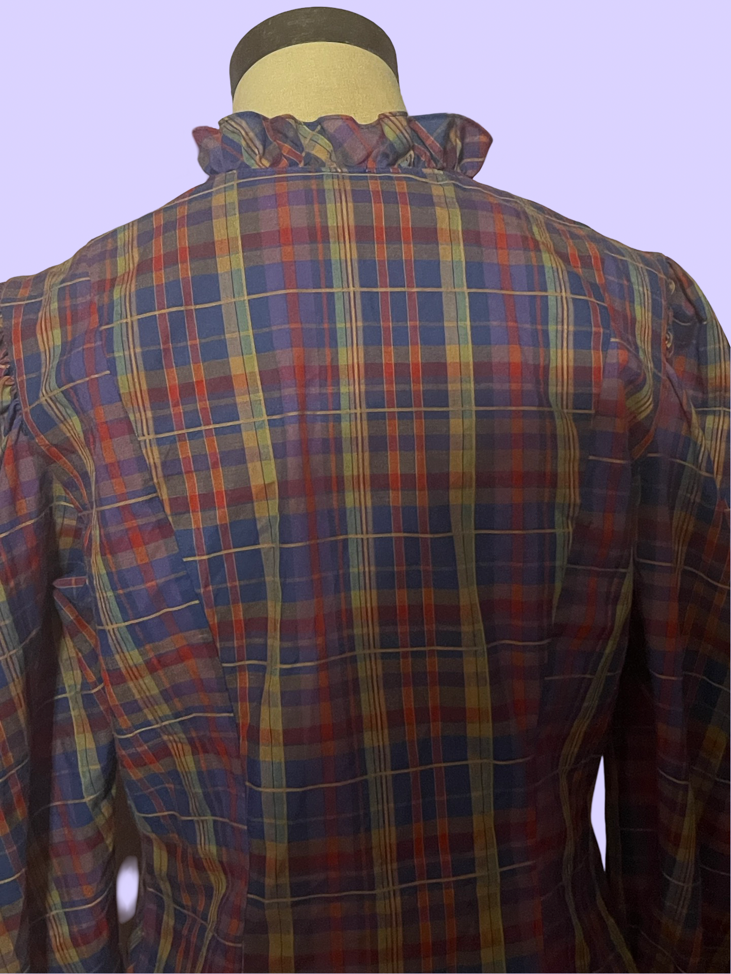 Notches vintage 80s plaid long sleeve top