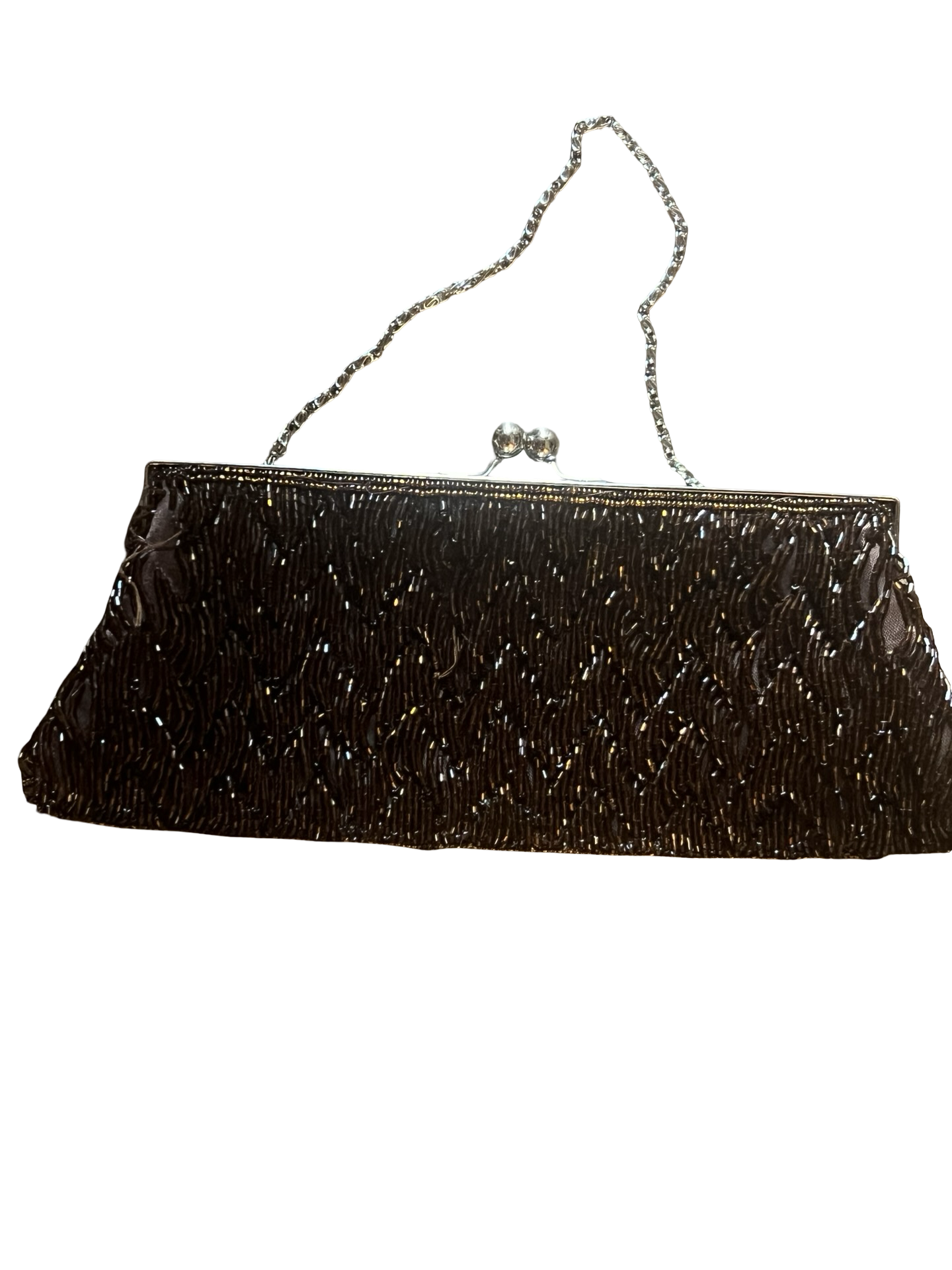 Vintage brown glam girly beaded purse