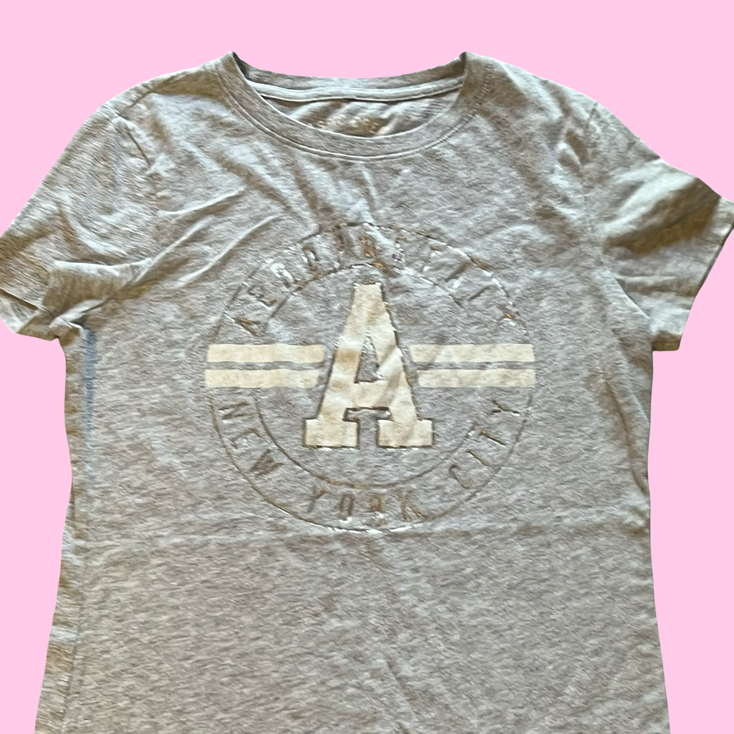 Aeropostale 2017 preppy grey baby tee size medium
