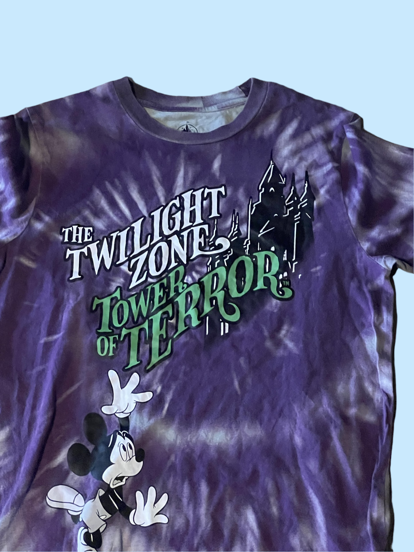 Disney twilight zone tower of Terror tie dye top size kids large