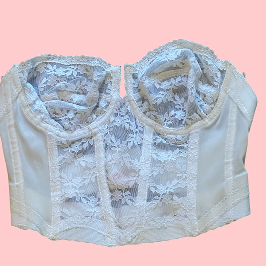Smoothie brand vintage backless lace engagement wedding corset size 34B