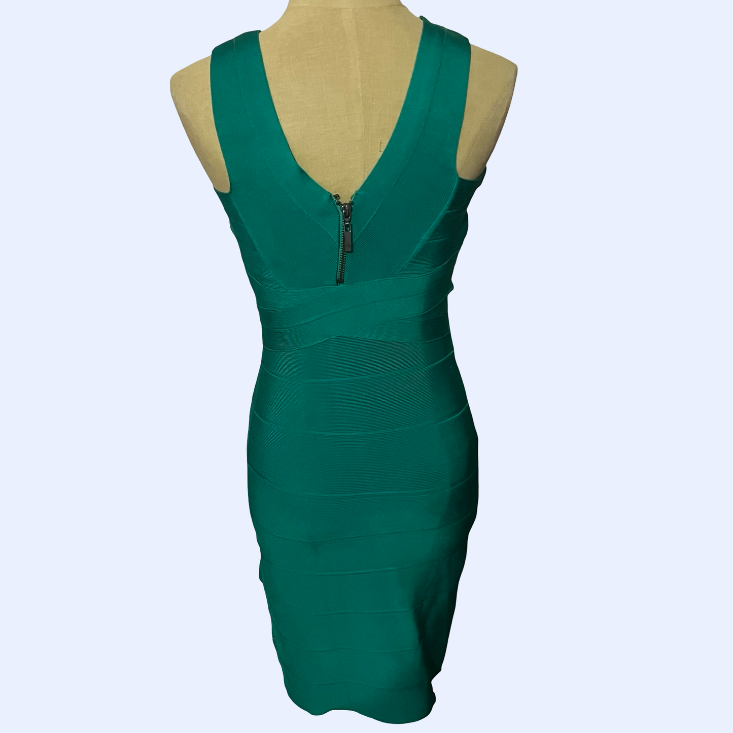 Bebe emerald green bandage mini dress size small