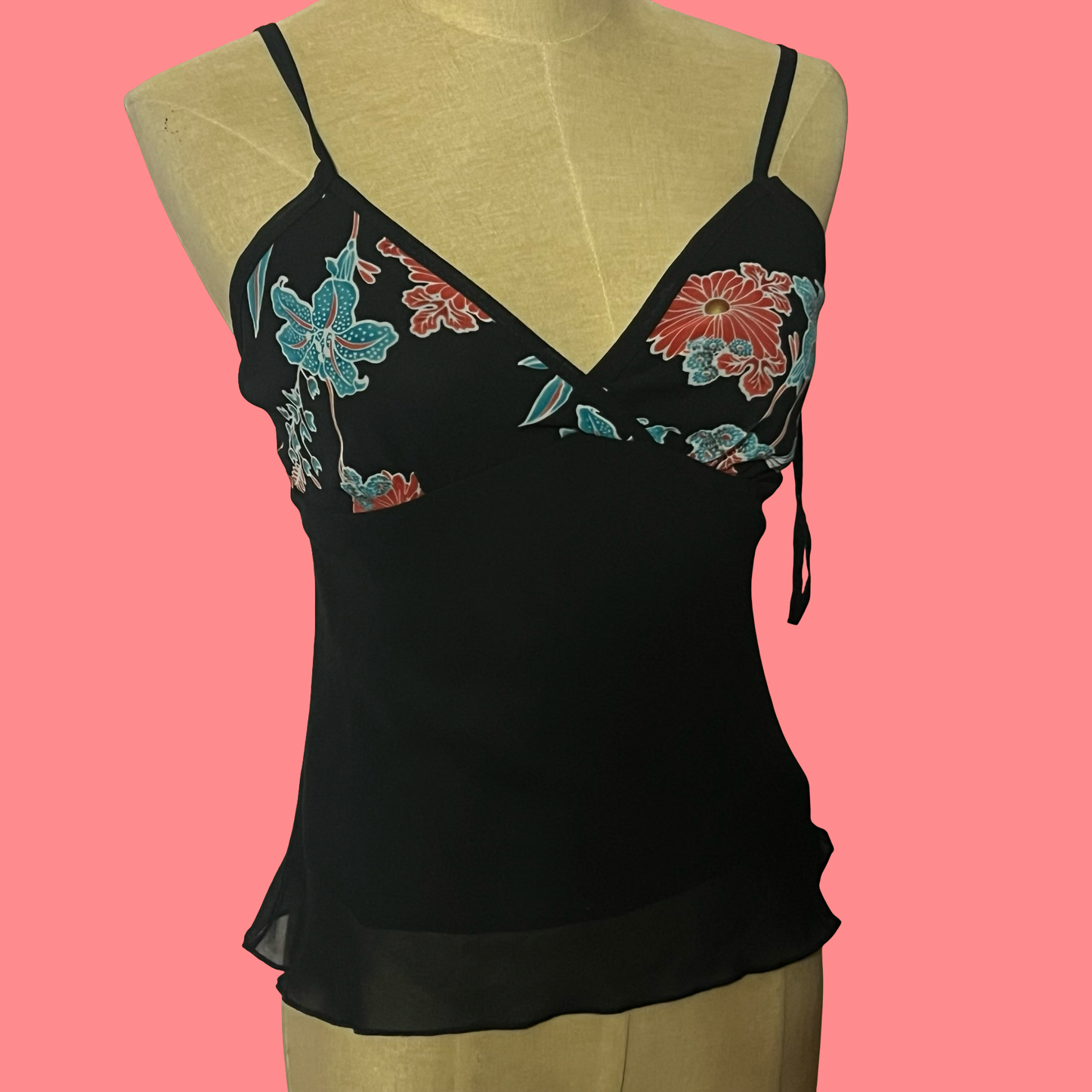 Tower USA floral cami top size small