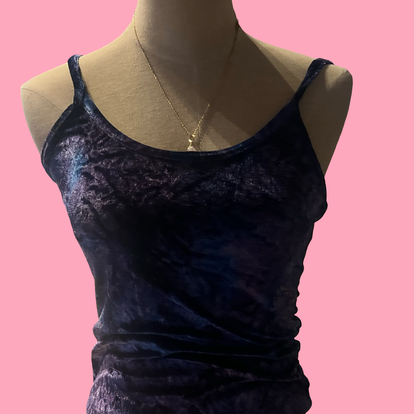 Faded brand velvet 90s style y2k purple whimsigoth boho crop top