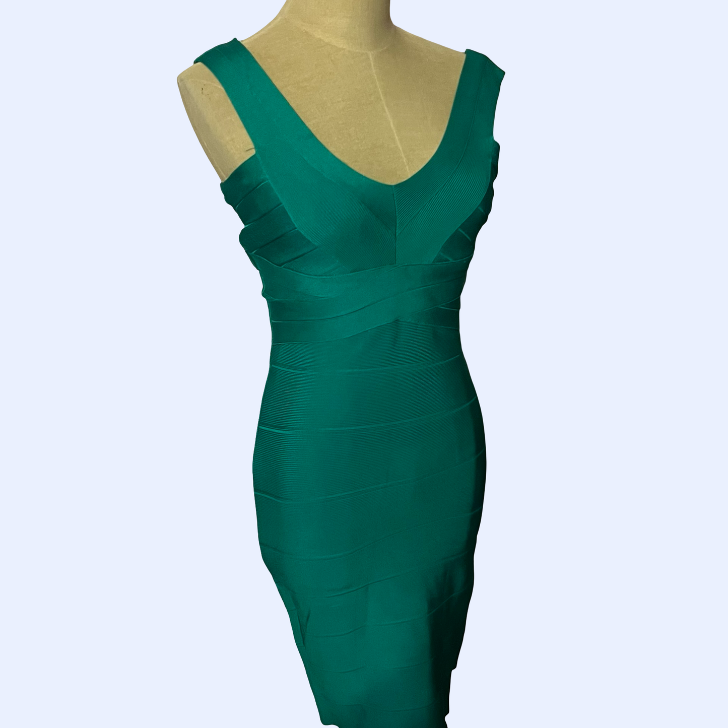 Bebe emerald green bandage mini dress size small